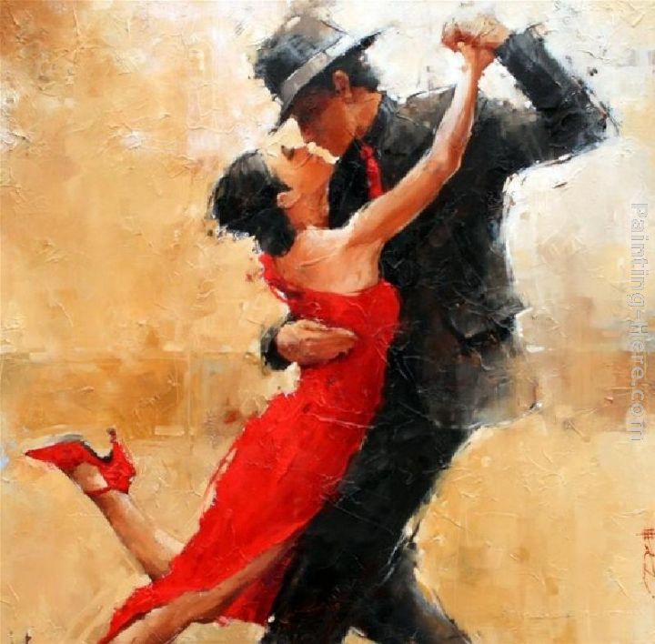 Tango dance painting - 2011 Tango dance art painting